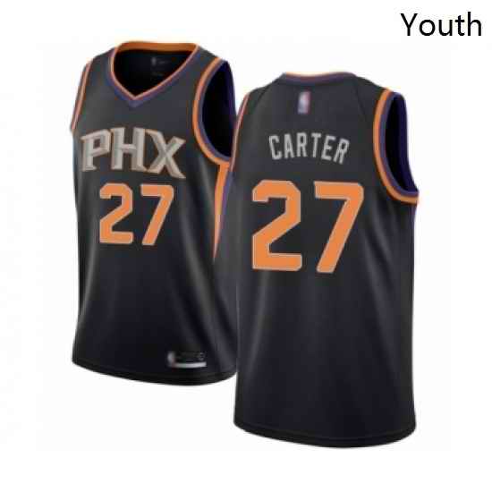 Youth Phoenix Suns 27 Jevon Carter Swingman Black Basketball Jersey Statement Edition